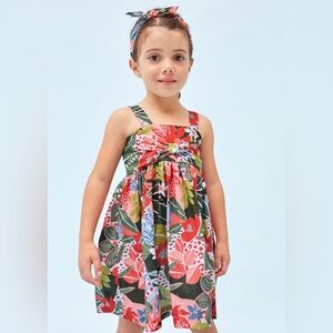 Size 6 Girls Mayoral Multicolor Floral Kids Dress